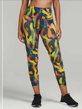 Lululemon Wunder Train High-Rise Tight 25" Undertone Black Multi size ten (10)